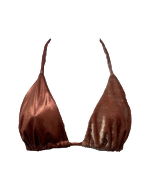 2 Tone Bronze & Velvet Triangle Top sz.L
