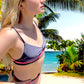 Charcoal Shimmer Twist Top sz.S
