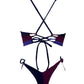 Navy Plum Tie Side Brazilian Bottoms sz.M