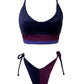 Navy Plum Tie Side Brazilian Bottoms sz.M