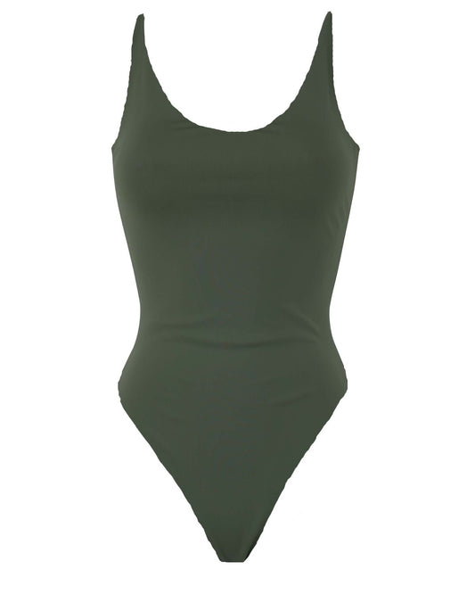 Lace Up Back One-Piece